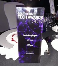 South Coast Tech Awards Trophy